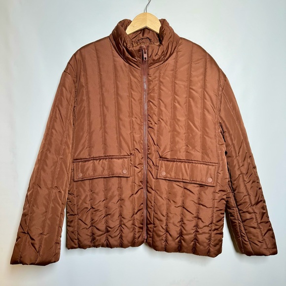 TᴏᴘMᴀɴ Vᴇʀᴛɪᴄᴀʟ Pᴜꜰꜰᴇʀ Jᴀᴄᴋᴇᴛ ɪɴ Cᴏᴘᴘᴇʀ Bʀᴏᴡɴ - Picture 2 of 15